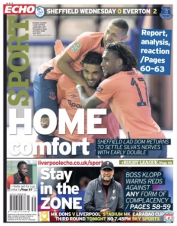 Liverpool Echo Backpage (Before match)