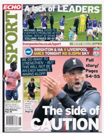 Liverpool Echo Backpage (Before match)