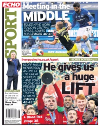 Liverpool Echo Backpage (Before match)