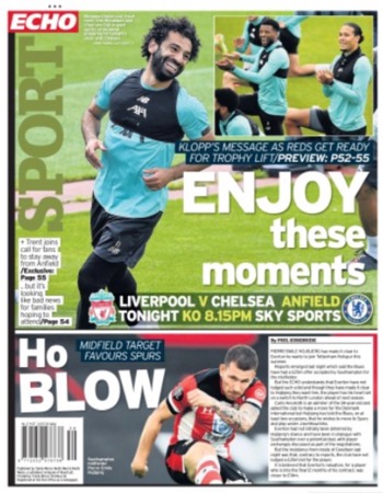 Liverpool Echo Backpage (Before match)
