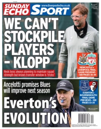 Liverpool Echo Backpage (Before match)