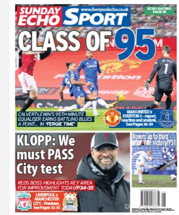 Liverpool Echo Backpage (Before match)