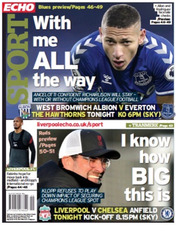 Liverpool Echo Backpage (Before)