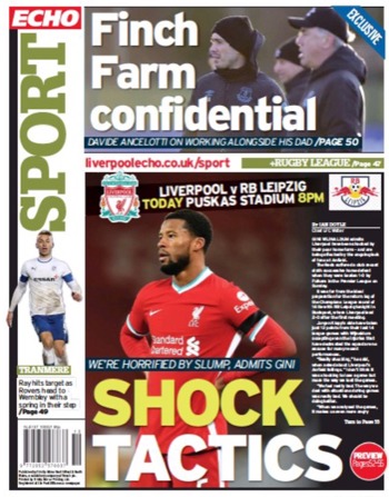 Liverpool Echo Backpage (Before match)