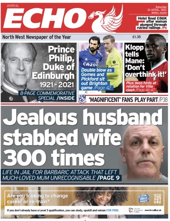 Liverpool Echo Backpage (Before match)
