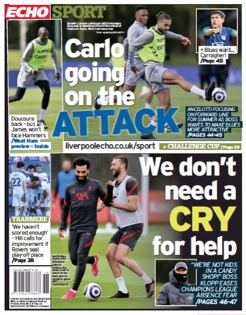 Liverpool Echo Backpage (Before match)