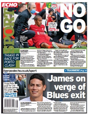 Liverpool Echo Backpage (Before match)