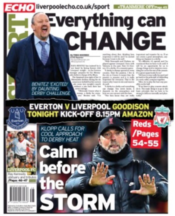 Liverpool Echo Backpage (Before match)