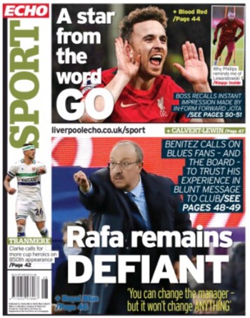 Liverpool Echo Backpage (Before match)