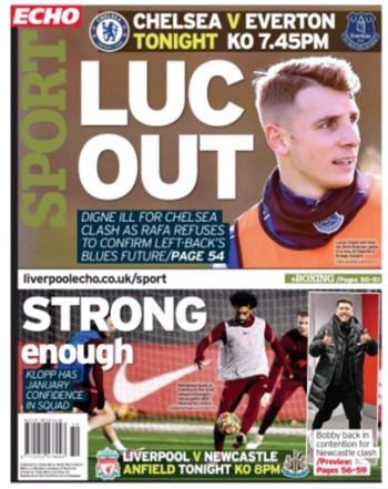 Liverpool Echo Backpage (Before match)