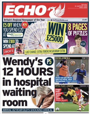 Liverpool Echo Backpage (Before match)