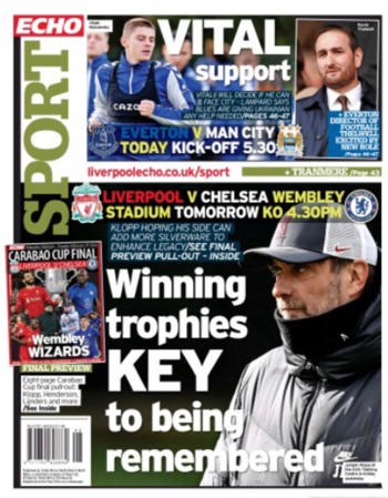 Liverpool Echo Backpage (Before match)