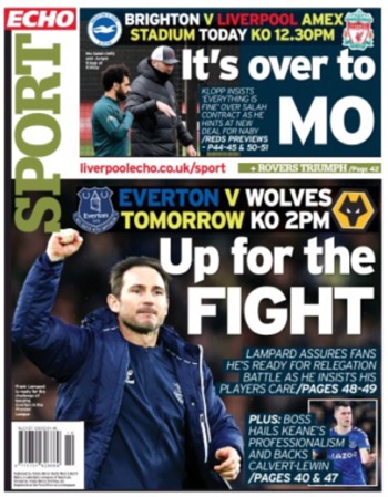 Liverpool Echo Backpage (Before match)
