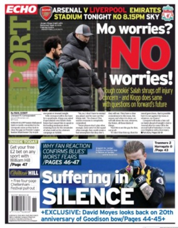 Liverpool Echo Backpage (Before match)