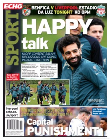Liverpool Echo Backpage (Before match)
