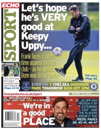 Liverpool Echo Backpage (Before match)
