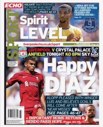 Liverpool Echo Backpage (Before match)