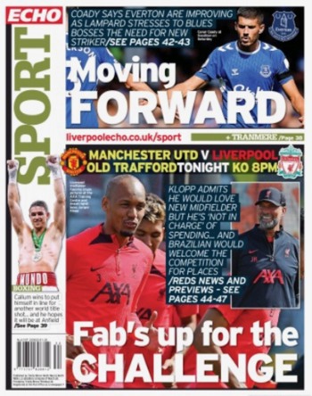 Liverpool Echo Backpage (Before match)