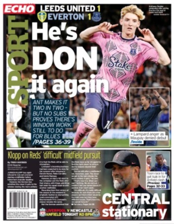 Liverpool Echo Backpage (Before match)