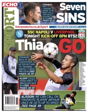 Liverpool Echo Backpage (Before match)