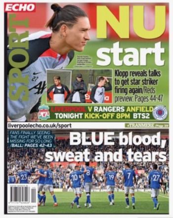 Liverpool Echo Backpage (Before match)