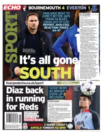 Liverpool Echo Backpage (Before match)