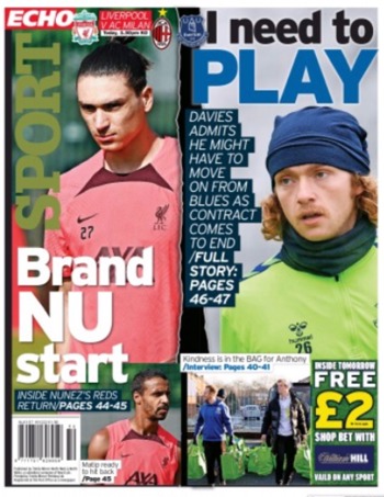 Liverpool Echo Backpage (Before match)