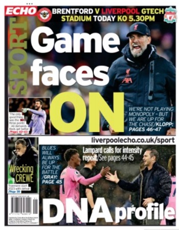 Liverpool Echo Backpage (Before match)