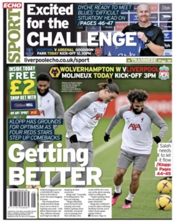 Liverpool Echo Backpage (Before match)