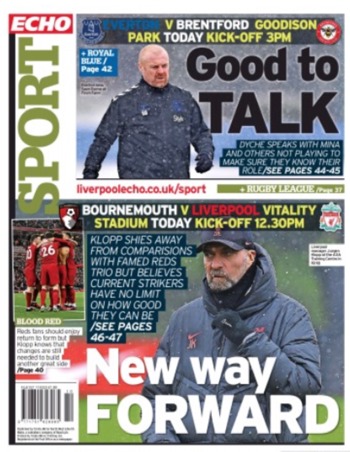 Liverpool Echo Backpage (Before match)
