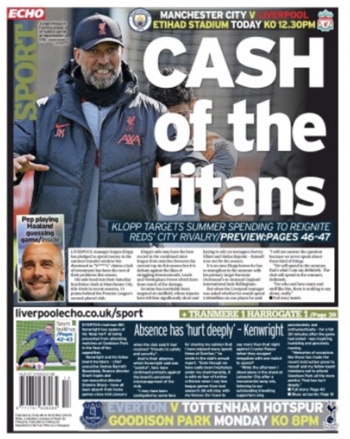 Liverpool Echo Backpage (Before match)
