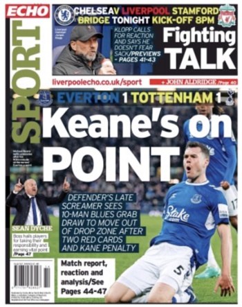Liverpool Echo Backpage (Before match)