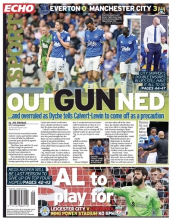 Liverpool Echo Backpage (Before match)