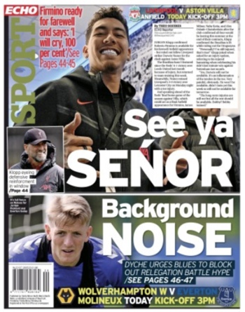 Liverpool Echo Backpage (Before match)