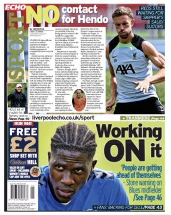 Liverpool Echo Backpage (Before match)