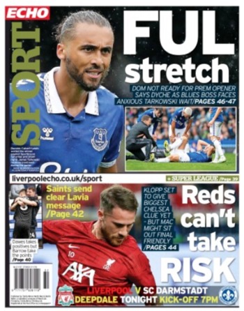 Liverpool Echo Backpage (Before match)