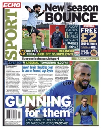 Liverpool Echo Backpage (Before match)