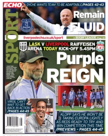 Liverpool Echo Backpage (Before match)