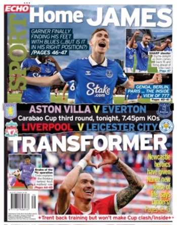 Liverpool Echo Backpage (Before match)