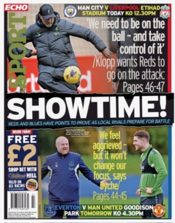 Liverpool Echo Backpage (Before match)