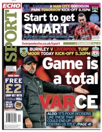 Liverpool Echo Backpage (Before match)