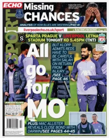 Liverpool Echo Backpage (Before match)