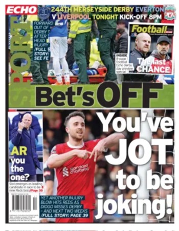 Liverpool Echo Backpage (Before match)