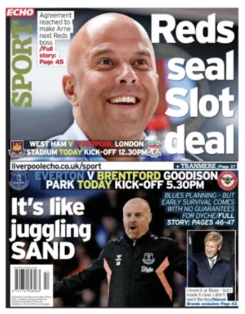 Liverpool Echo Backpage (Before match)