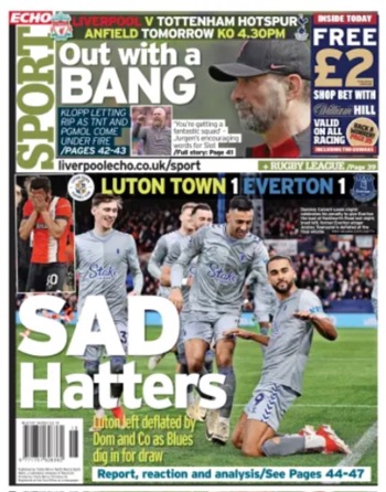 Liverpool Echo Backpage (Before match)