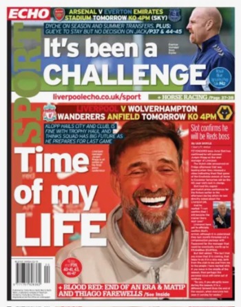 Liverpool Echo Backpage (Before match)