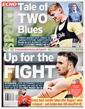 Liverpool Echo Backpage (Before match)
