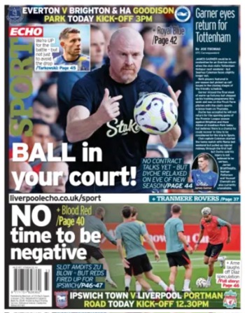 Liverpool Echo Backpage (Before match)