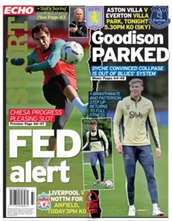 Liverpool Echo Backpage (Before match)