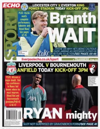 Liverpool Echo Backpage (Before match)